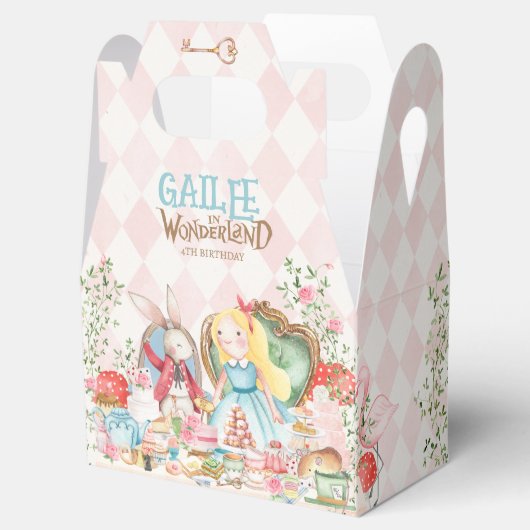 Alice Adventures in Woderland Verjaardags Tea Part Bedankdoosjes (Geopend)