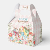 Alice Adventures in Woderland Verjaardags Tea Part Bedankdoosjes (Voorkant Zijde)