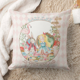 Alice Adventures in Woderland Verjaardags Tea Part Kussen