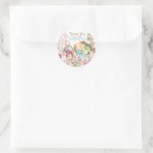 Alice Adventures in Woderland Verjaardags Tea Part Ronde Sticker (Tas)