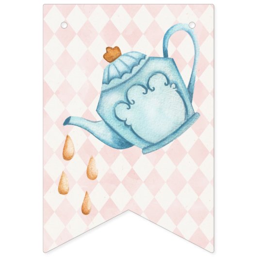 Alice Adventures in Woderland Verjaardags Tea Part Vlaggetjes (Derde vlag)