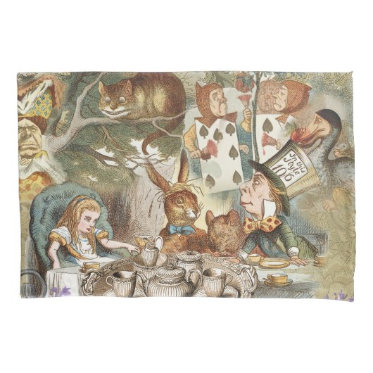 Alice Adventures in Wonderland Mad Tea Party Kussensloop (Voorkant)