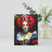 Alice als de Rode Koningin Briefkaart (Staand voorkant)