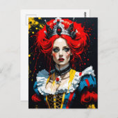 Alice als de Rode Koningin Briefkaart (Voorkant / Achterkant)