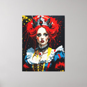 Alice als de Rode Koningin Canvas Afdruk