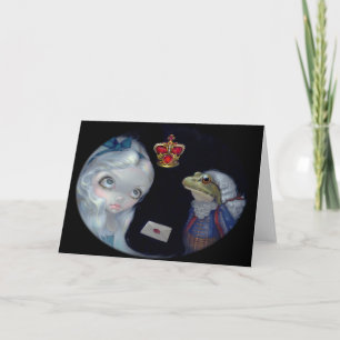 "Alice and the Frog Footman" Wenskaart Kaart