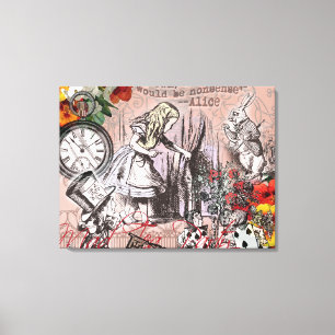 alice art adventures illustratie wonderland canvas afdruk