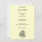 Alice At Mad Hatter Tea Party Template Kaart (Achterkant)