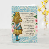 Alice au-dessus de la carte d'anniversaire de la c (Fleur jaune)