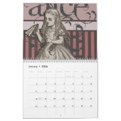 Alice au pays des merveilles calendrier de 12 mois (Jan 2026)