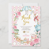 Alice au pays des merveilles Carte de remerciement (Devant)