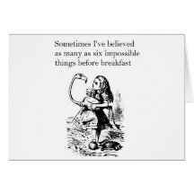 Alice au pays des merveilles, carte "Six choses im