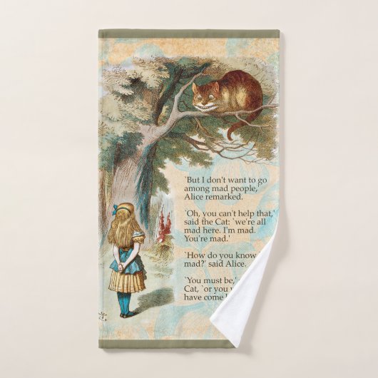 Alice au pays des merveilles Cheshire Cat Mad (Serviette à main)
