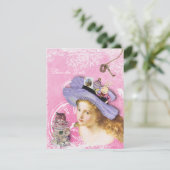 Alice au pays des merveilles Collage Faire-part de (Debout devant)