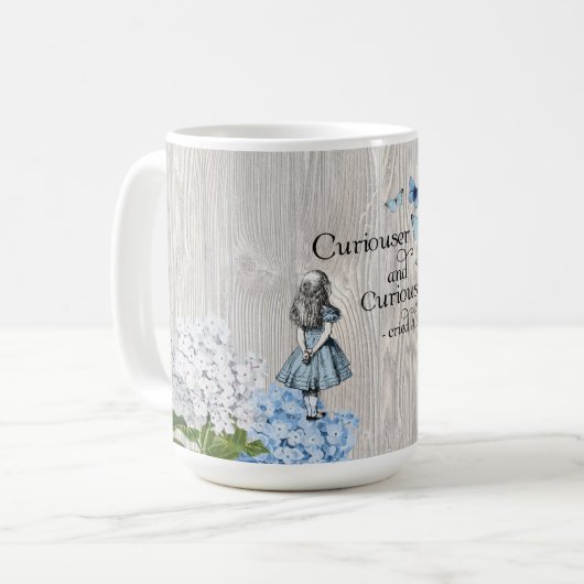 Alice au pays des merveilles Curiouser Floral Mug (Devant gauche)