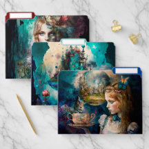 Alice au pays des merveilles Dossiers Watercolor W