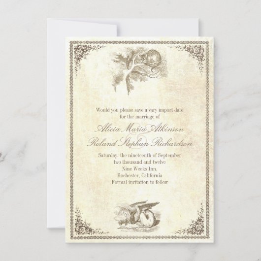 Alice au pays des merveilles enregistrer les carte (Devant)