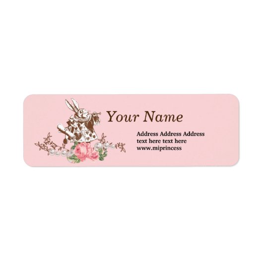 alice au pays des merveilles, étiquette (Devant)