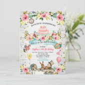 Alice au pays des merveilles invitation à l'annive (Debout devant)