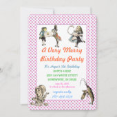 Alice Au Pays Des Merveilles Invitation Anniversai (Devant)
