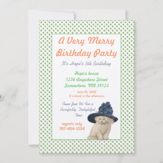 Alice Au Pays Des Merveilles Invitation Anniversai (Devant)