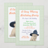 Alice Au Pays Des Merveilles Invitation Anniversai (Devant / Derrière)