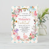 Alice au pays des merveilles Invitation d'annivers (Debout devant)