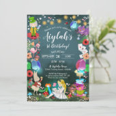 Alice au pays des merveilles Invitation d'annivers (Debout devant)