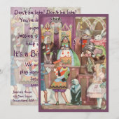 Alice au pays des merveilles Invitation de fête d' (Devant / Derrière)