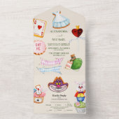 Alice au pays des merveilles Invitation de mariage (À l'intérieur)