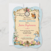 Alice au pays des merveilles invitation douche nup (Devant)