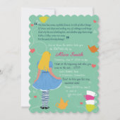 Alice au pays des merveilles invitations d'anniver (Devant)