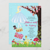 Alice au pays des merveilles Invitations d'anniver (Devant / Derrière)