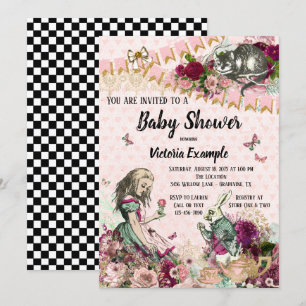 Alice au pays des merveilles Invitations de douche