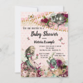 Alice au pays des merveilles Invitations de douche (Devant)