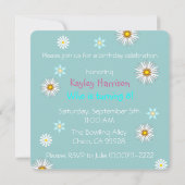 Alice au pays des merveilles Invitations de fête d (Dos)