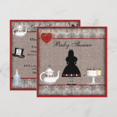 Alice au pays des merveilles Invitations du Tea Pa (Devant / Derrière)