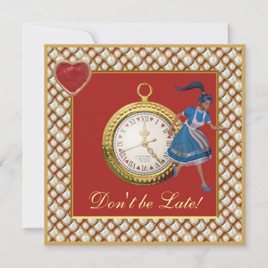 Alice au pays des merveilles Invitations du Tea Pa (Devant)