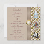 Alice au pays des merveilles Invitations du Tea Pa (Dos)