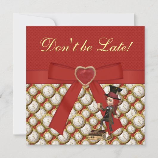 Alice au pays des merveilles Invitations du Tea Pa (Devant)