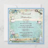 Alice au pays des merveilles Invitations du Tea Pa (Dos)