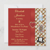 Alice au pays des merveilles Invitations du Tea Pa (Dos)