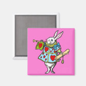Alice au pays des merveilles Magnet Coeurs de lapi (Recto/Verso)