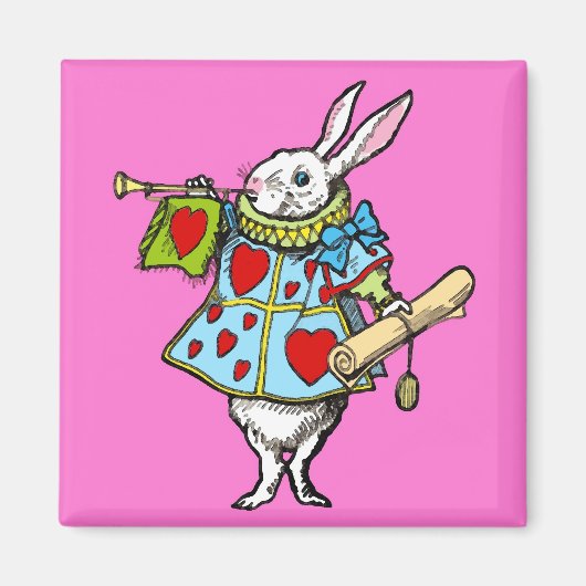 Alice au pays des merveilles Magnet Coeurs de lapi (Devant)