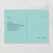 alice au pays des merveilles merci carte postale (Dos)