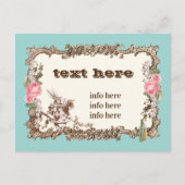 alice au pays des merveilles merci carte postale (Devant)