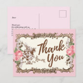 alice au pays des merveilles merci carte postale (Devant / Derrière)