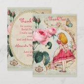 Alice au pays des merveilles Merci Fête de douche  (Devant / Derrière)