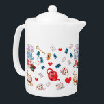 Alice au pays des merveilles Motif à thème<br><div class="desc">Cute Alice in Wonderland théière.</div>