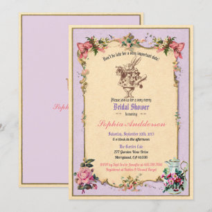 Alice au pays des merveilles nuptiale invitation l